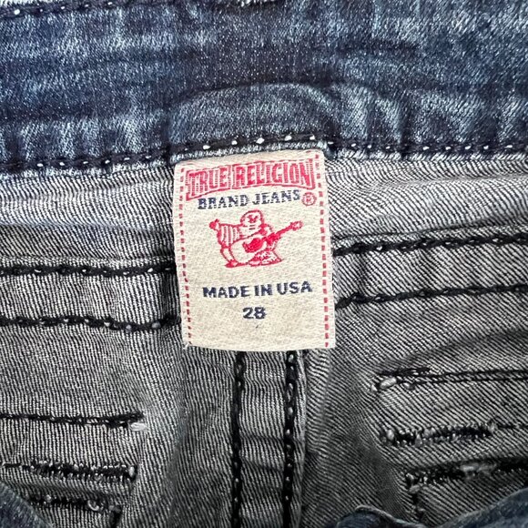 TRUE RELIGION SKINNY SWAROVSKI CRYSTAL JEANS 28x30 - Picture 6 of 13